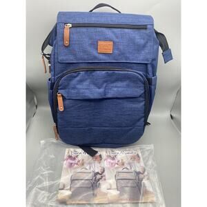 Diaper Bag Backpack with Changing Station Pad for Unisex Baby Bags 16"x13"x8"